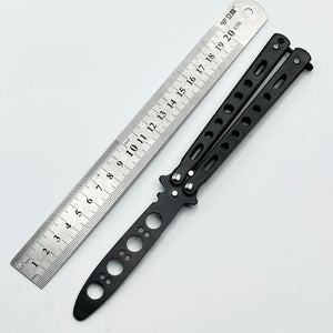 Planet Gates L2-black Novice Training Practice Butterfly Knife Fantasy Throwing Knife Safe and Hands Free Training Butterfly Folding Knife Tool