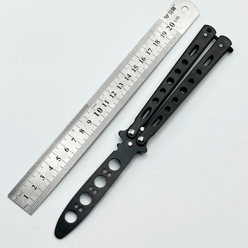 Planet Gates L2-black Novice Training Practice Butterfly Knife Fantasy Throwing Knife Safe and Hands Free Training Butterfly Folding Knife Tool