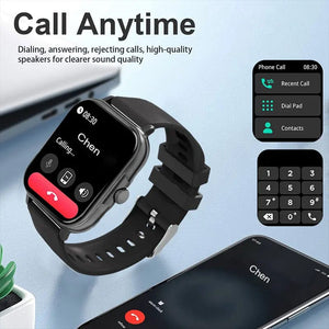 Planet Gates L21-Golden Smart Watch, Wireless Call/Dial, Multi Sport Mode, Multiple APP Reminders, Suitable for Every Friend, Compatible with IPhone/And