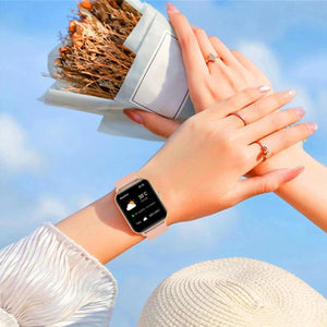 Planet Gates L21-Golden Smart Watch, Wireless Call/Dial, Multi Sport Mode, Multiple APP Reminders, Suitable for Every Friend, Compatible with IPhone/And