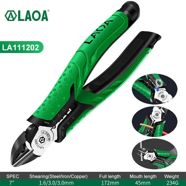 Planet Gates LA111202 / 7 LAOA Multifunction Wire Stripper Diagonal Pliers Wire Cutter Long Nose Pliers Side Cutter Cable Shears Electrician Hand Tools
