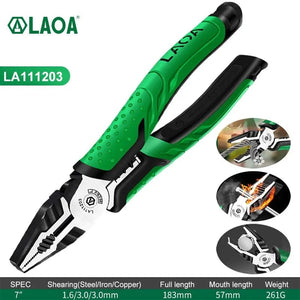 Planet Gates LA111203 / 7 LAOA Multifunction Wire Stripper Diagonal Pliers Wire Cutter Long Nose Pliers Side Cutter Cable Shears Electrician Hand Tools