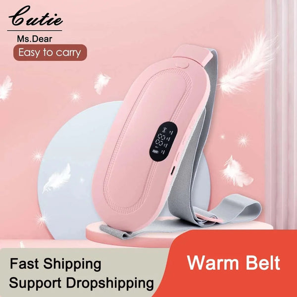 Planet Gates Lady Menstrual Heating Pad Warm Palace Belt Relieve Menstrual Abdominal Hot Compress Massager Warm Belly Waist Belt Electric