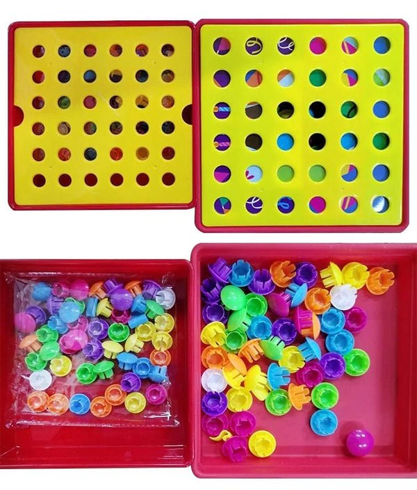 Planet Gates Ladybird Set L New Mushroom Nail DIY Cartoon Handmade Toys Children's Montessori Educational Toys Intelligent 3D Puzzle Game Jigsaw Board Gifts