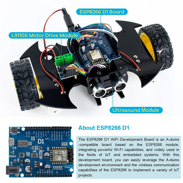 Planet Gates LAFVIN 2WD Smart Robot Car Chassis Kit for Arduino Project DIY Electronic Educational Automation Robot Car