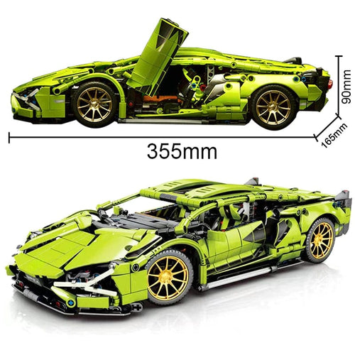 Planet Gates Lamborghini Technical Bugatti Building Blocks Lamborghini Hypercar Racing Car Model Assemble Vehicle Bricks Toys For Boys Children Gifts