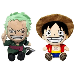 Planet Gates lanse qianba 2024 HoT 25cm One Piece Anime Figure Zoro Luffy Chopper Plush Toys Cute Cartoon Plushie Stuffed Dolls Pendant Kids Xmas Gifts