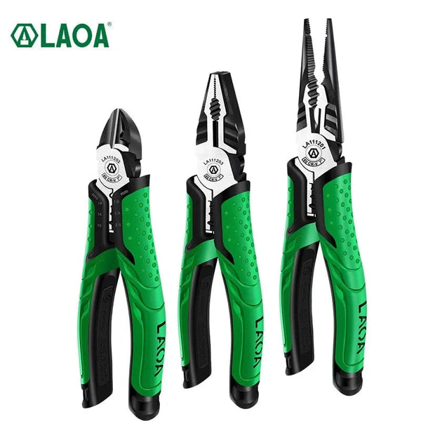 Planet Gates LAOA Multifunction Wire Stripper Diagonal Pliers Wire Cutter Long Nose Pliers Side Cutter Cable Shears Electrician Hand Tools