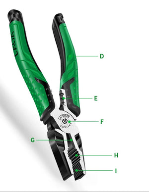 Planet Gates LAOA Multifunction Wire Stripper Diagonal Pliers Wire Cutter Long Nose Pliers Side Cutter Cable Shears Electrician Hand Tools