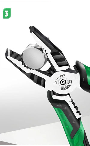 Planet Gates LAOA Multifunction Wire Stripper Diagonal Pliers Wire Cutter Long Nose Pliers Side Cutter Cable Shears Electrician Hand Tools