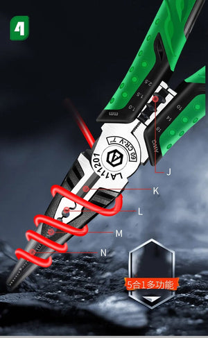 Planet Gates LAOA Multifunction Wire Stripper Diagonal Pliers Wire Cutter Long Nose Pliers Side Cutter Cable Shears Electrician Hand Tools