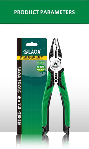 Planet Gates LAOA Multifunction Wire Stripper Diagonal Pliers Wire Cutter Long Nose Pliers Side Cutter Cable Shears Electrician Hand Tools
