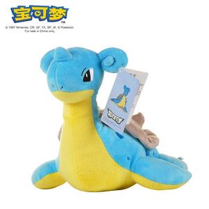 Planet Gates Lapras / 25cm l 9.8inch Kawaii Pokemon Lapras Stuffed Toys Cartoon Cute Water Sprit Plush Dolls Throw Pillow Birthday Gift  For Kids Friends Boys
