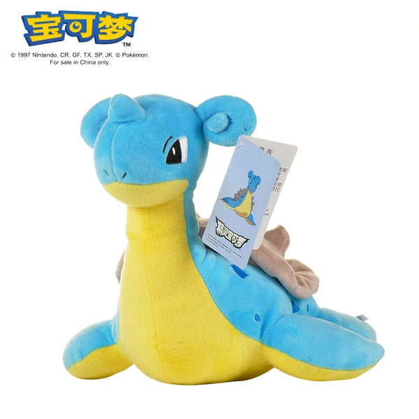 Planet Gates Lapras / 25cm l 9.8inch Kawaii Pokemon Lapras Stuffed Toys Cartoon Cute Water Sprit Plush Dolls Throw Pillow Birthday Gift  For Kids Friends Boys