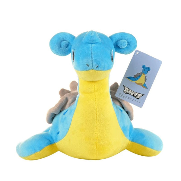 Planet Gates Lapras / 25cm l 9.8inch Kawaii Pokemon Lapras Stuffed Toys Cartoon Cute Water Sprit Plush Dolls Throw Pillow Birthday Gift  For Kids Friends Boys