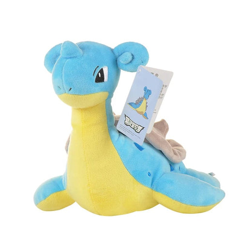 Planet Gates Lapras / 25cm l 9.8inch Kawaii Pokemon Lapras Stuffed Toys Cartoon Cute Water Sprit Plush Dolls Throw Pillow Birthday Gift  For Kids Friends Boys