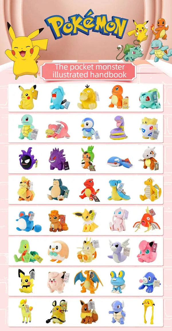 Planet Gates Lapras / 25cm l 9.8inch Kawaii Pokemon Lapras Stuffed Toys Cartoon Cute Water Sprit Plush Dolls Throw Pillow Birthday Gift  For Kids Friends Boys