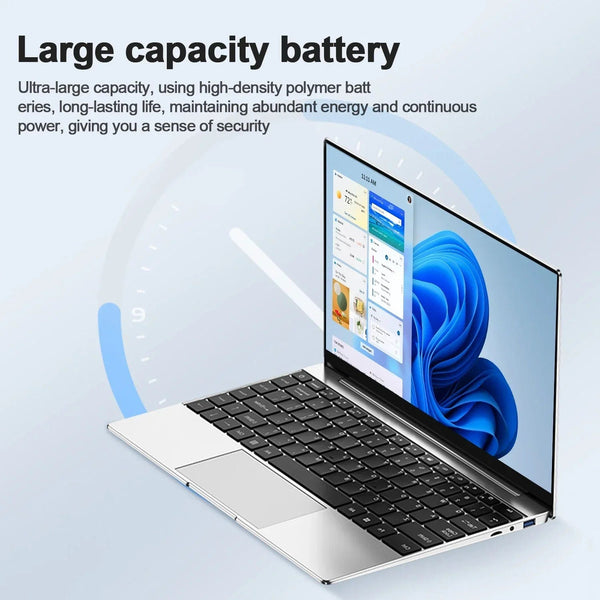 Planet Gates Laptop Intel Pentium N3700 16GB RAM 1024GB SSD Notebook 1920*1080 Resolution Windows 11 Unlock Computer Office Study gamer PC