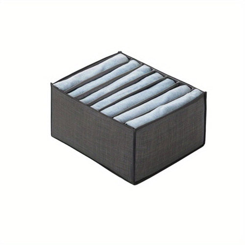 Planet Gates Large 7-Grid 1pc Wardrobe Drawer Clothes Organizer, Trousers Clothes Jeans Storage Box, Wardrobe Clothes Organizer Case, Underwear Bras Socks Sorting Box, Bedroom Accessories