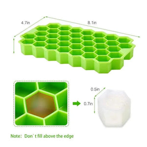 Planet Gates Large-capacity Ice Trays Silicone Mold Reusable Honeycomb Ice Cube Maker Food Grade Ice Maker with Lids Popsicle Mould Ice Mold