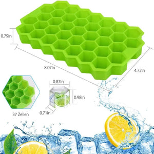 Planet Gates Large-capacity Ice Trays Silicone Mold Reusable Honeycomb Ice Cube Maker Food Grade Ice Maker with Lids Popsicle Mould Ice Mold