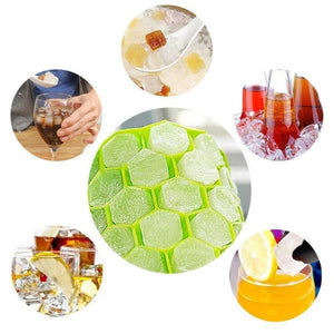 Planet Gates Large-capacity Ice Trays Silicone Mold Reusable Honeycomb Ice Cube Maker Food Grade Ice Maker with Lids Popsicle Mould Ice Mold