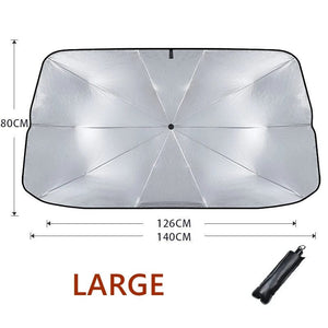 Planet Gates Large car sunshade car sunshade retractable sunscreen heat insulation front windshield parasol