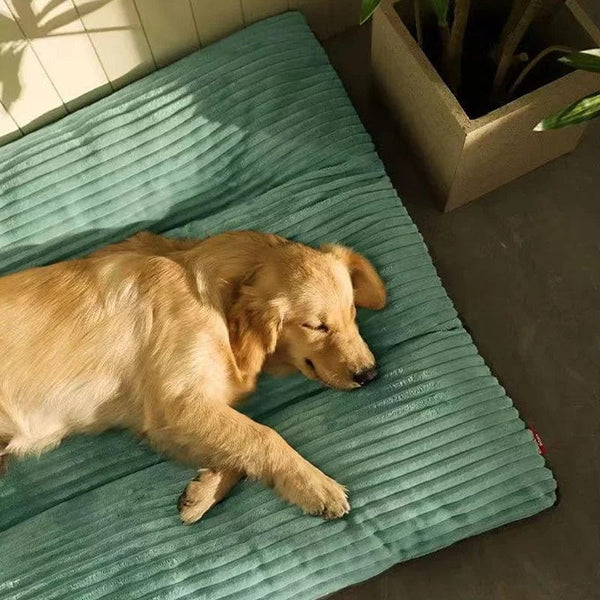 Planet Gates Large Dog Bed Soft Thicken Corduroy Pet Sleeping Mat Non-slip Oversize Pet Kennel Winter Warm Detachable Dogs Sofa Pet Supplies