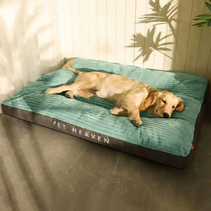 Planet Gates Large Dog Bed Soft Thicken Corduroy Pet Sleeping Mat Non-slip Oversize Pet Kennel Winter Warm Detachable Dogs Sofa Pet Supplies
