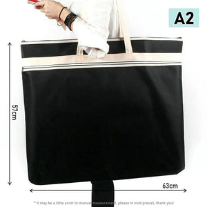 Planet Gates Large File Bag A1 Paper Organizer Drawings Document Bag Black A1 Zipper Pouch A2 Document Storage Art Portfolio Bag