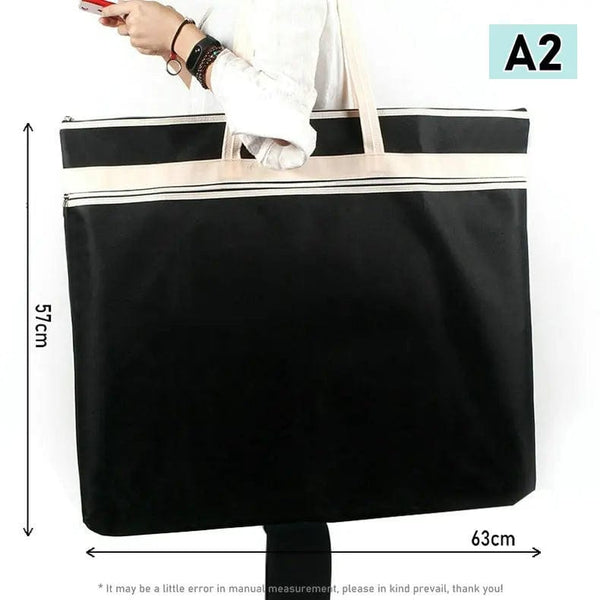 Planet Gates Large File Bag A1 Paper Organizer Drawings Document Bag Black A1 Zipper Pouch A2 Document Storage Art Portfolio Bag