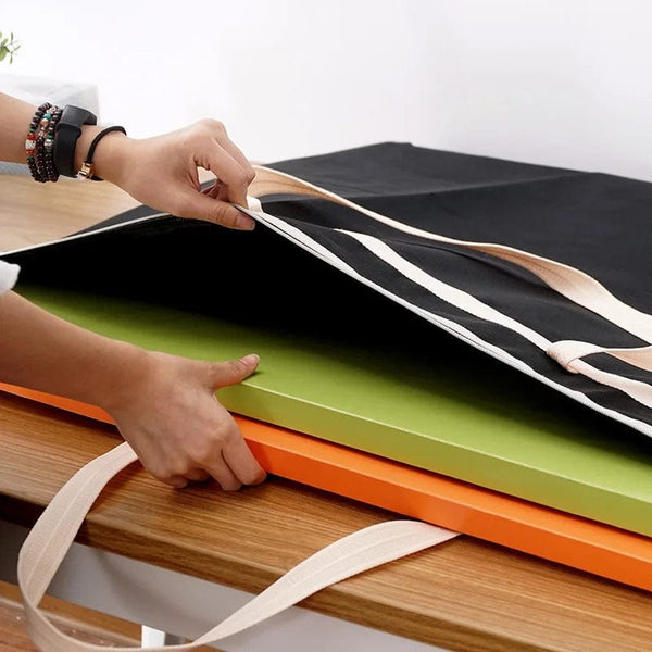 Planet Gates Large File Bag A1 Paper Organizer Drawings Document Bag Black A1 Zipper Pouch A2 Document Storage Art Portfolio Bag