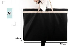 Planet Gates Large File Bag A1 Paper Organizer Drawings Document Bag Black A1 Zipper Pouch A2 Document Storage Art Portfolio Bag