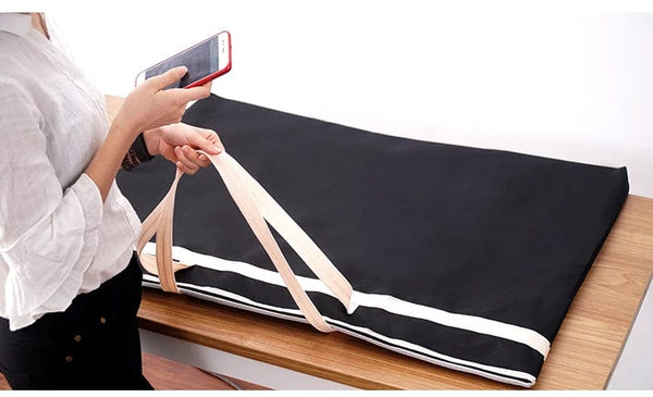 Planet Gates Large File Bag A1 Paper Organizer Drawings Document Bag Black A1 Zipper Pouch A2 Document Storage Art Portfolio Bag