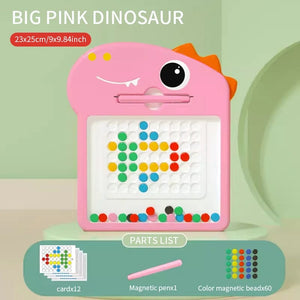 Planet Gates large pink Children's magnetic pen drawing board puzzle magnetic magnet stone bead focus training coordination exercise toy