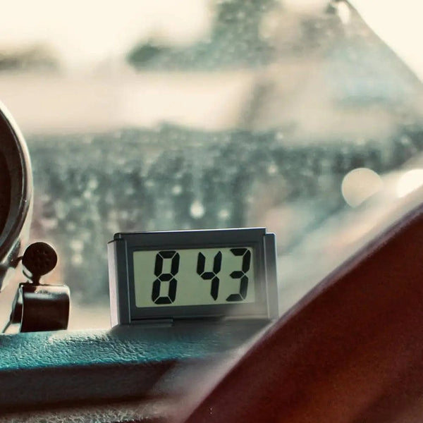 Planet Gates Large Screen Home Digital Display Car Clock Paste Electronic Mini Car Electronic Clock Automotive Supplies Simple Type