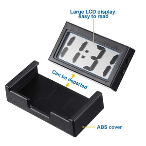 Planet Gates Large Screen Home Digital Display Car Clock Paste Electronic Mini Car Electronic Clock Automotive Supplies Simple Type