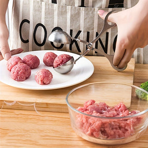 Planet Gates Large Size 1pc Meat Ballers, Stainless Steel Non-stick Meatball Maker, Tongs, Cake Pop Meatball Maker Ice Tongs, Cookie Dough Scoop For Kitchen