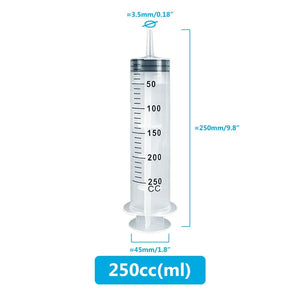 Planet Gates Large Syringe 100ml-550ml With 100cm Hose Measuring Reusable Injector For Pet Feeding Oil Water Drain Fluid Nutrient Big Syringe
