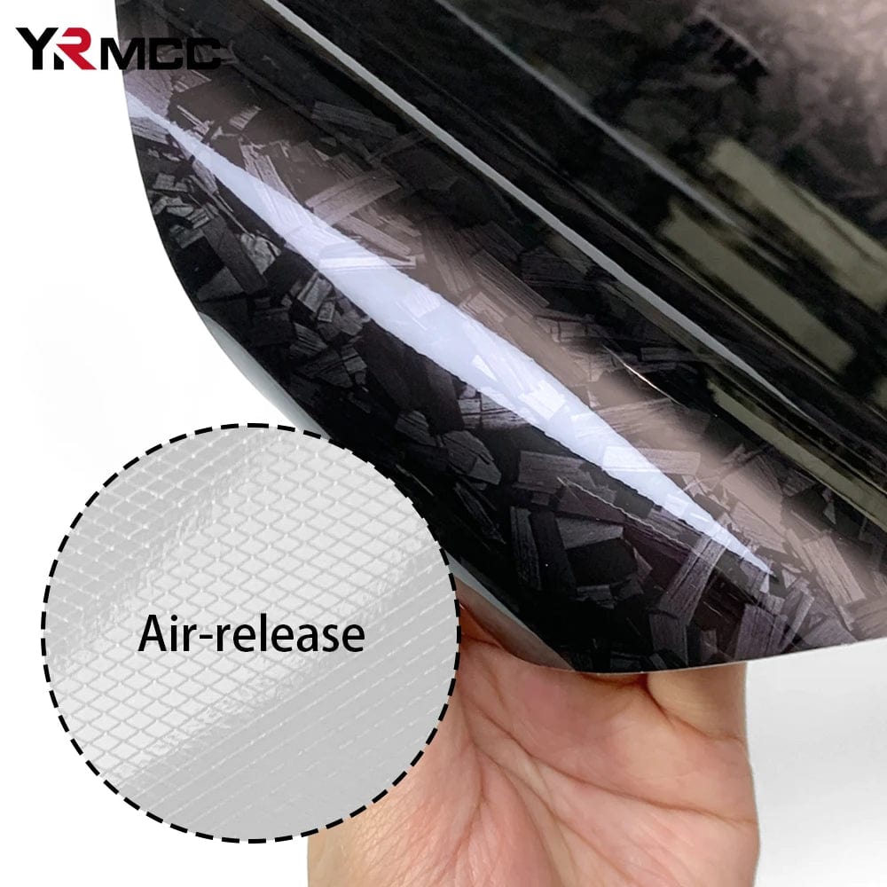 Planet Gates Laser Carbon Silver / 50cmx300cm Carbon Fiber Film Glossy Black Car Body Film Forged Carbon Fiber Vinyl Wrap Film Self Adhesive Decal Sticker for Car Accessories