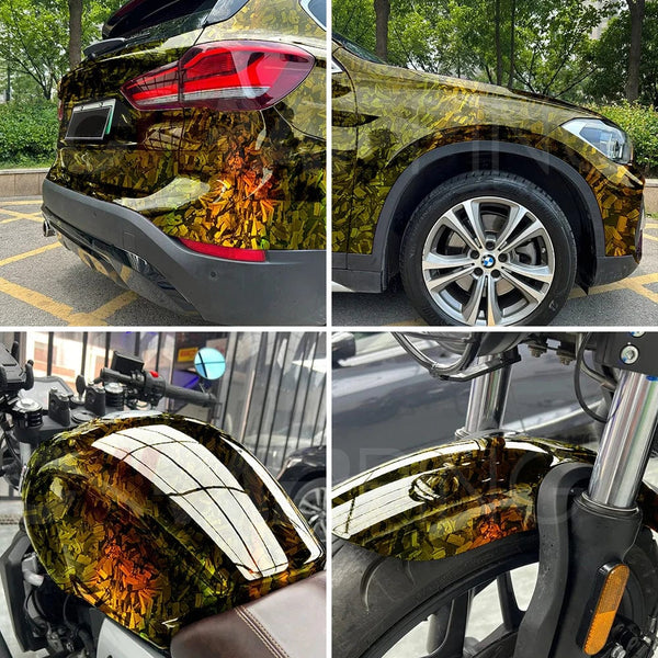 Planet Gates Laser Carbon Silver / 50cmx300cm Carbon Fiber Film Glossy Black Car Body Film Forged Carbon Fiber Vinyl Wrap Film Self Adhesive Decal Sticker for Car Accessories