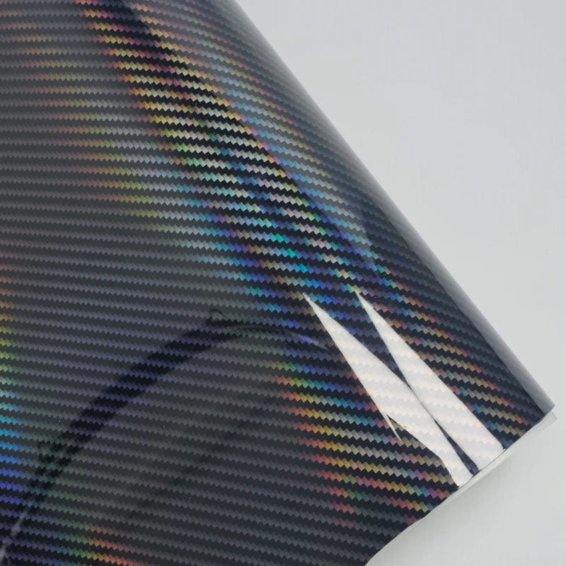 Planet Gates Laser Rainbow Black / 50CMX200CM High Gloss Laser Rainbow Carbon Fiber Red Motorcycle Vinyl Car Stickers Body Stickers Car Film Covers Accessories Wrap Foil Stic