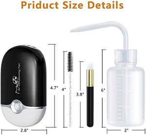 Planet Gates Lash Fan Eyelash Extension Supplies with USB Mini Portable Eyelash Dryer Shampoo Brush Mascara Brushes Plastic Wash Bottle