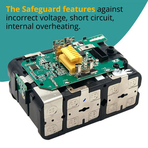 Planet Gates Latest Upgraded BL1860 Rechargeable Battery 18 V 6000mAh Lithium for Makita 18V Battery BL1840 BL1850 BL1830 BL1860B LXT 400