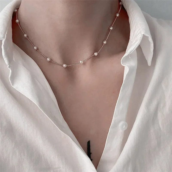 Planet Gates LATS Beads Women's Neck Chain Kpop Pearl Choker Necklace Gold Color Goth Chocker Jewelry Pendant Necklaces 2022 Collar for Girl