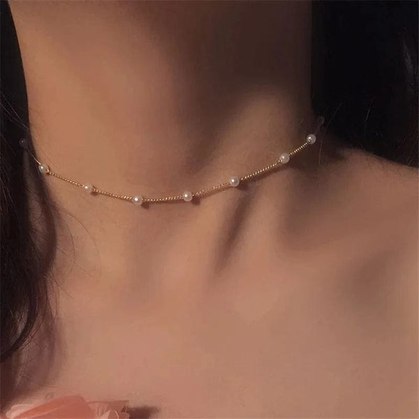 Planet Gates LATS Beads Women's Neck Chain Kpop Pearl Choker Necklace Gold Color Goth Chocker Jewelry Pendant Necklaces 2022 Collar for Girl