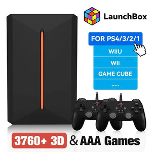 Planet Gates Launchbox500GB HDD 3760+ 3D/AAA Games for PS4/PS3/PS2/Switch/WII/WIIU/N64/DC Etc Portable 500GB Launchbox External Gaming Hard Drive for Windows PC