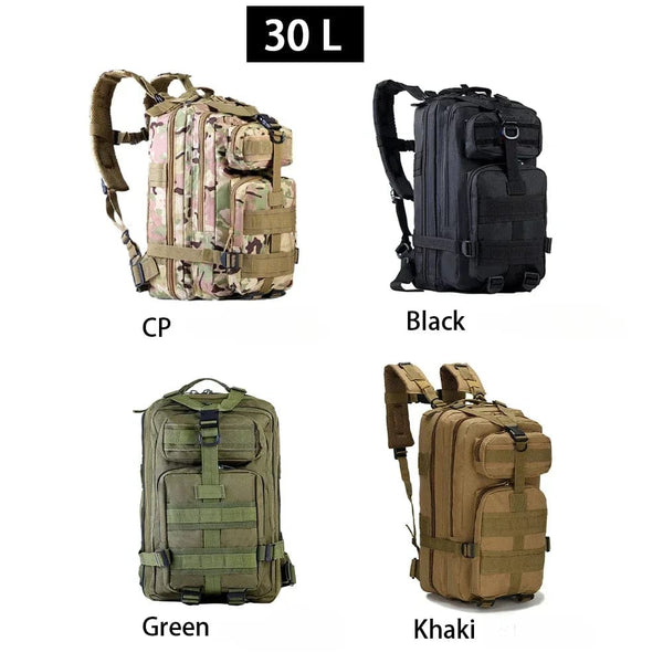 Planet Gates Lawaia Tactical Backpacks 30L/50L Outdoor Rucksacks Camping Hiking Trekking Fishing Hunting Bag with Bottle Holder