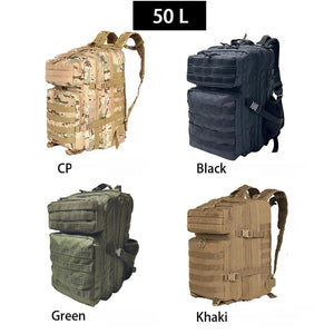 Planet Gates Lawaia Tactical Backpacks 30L/50L Outdoor Rucksacks Camping Hiking Trekking Fishing Hunting Bag with Bottle Holder