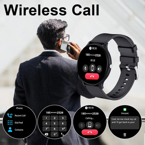 Planet Gates LAXASFIT Smart Watch Full Touch Screen Sports Fitness Tracker IP68 Waterproof Bluetooth Smart Watch Men Women Smart Watch 2024